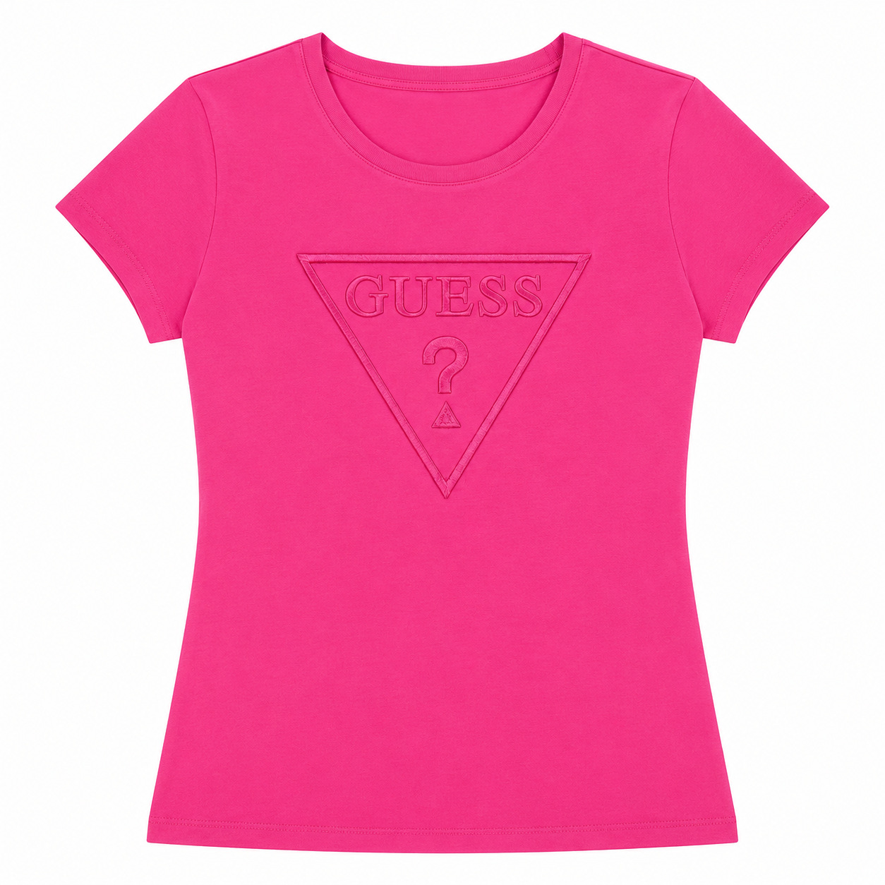 Polera Guess Fucsia Bordada Polera Fucsia Con Logo Boradado - Imagen 1