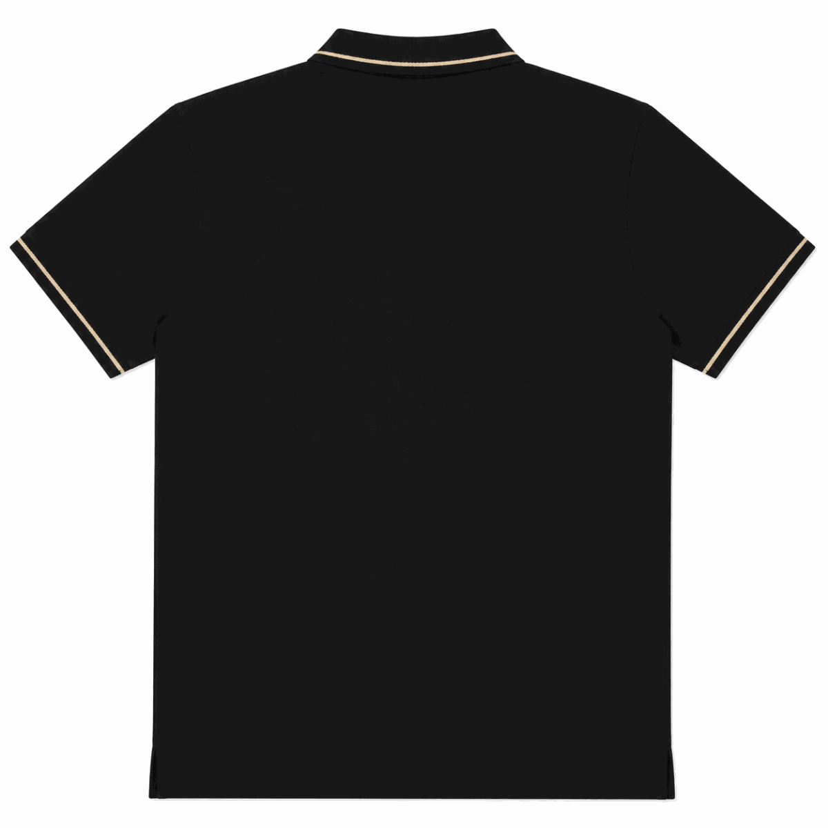 Polera Negra Con Cuello-Botones Y Detalles Dorados - Imagen 2