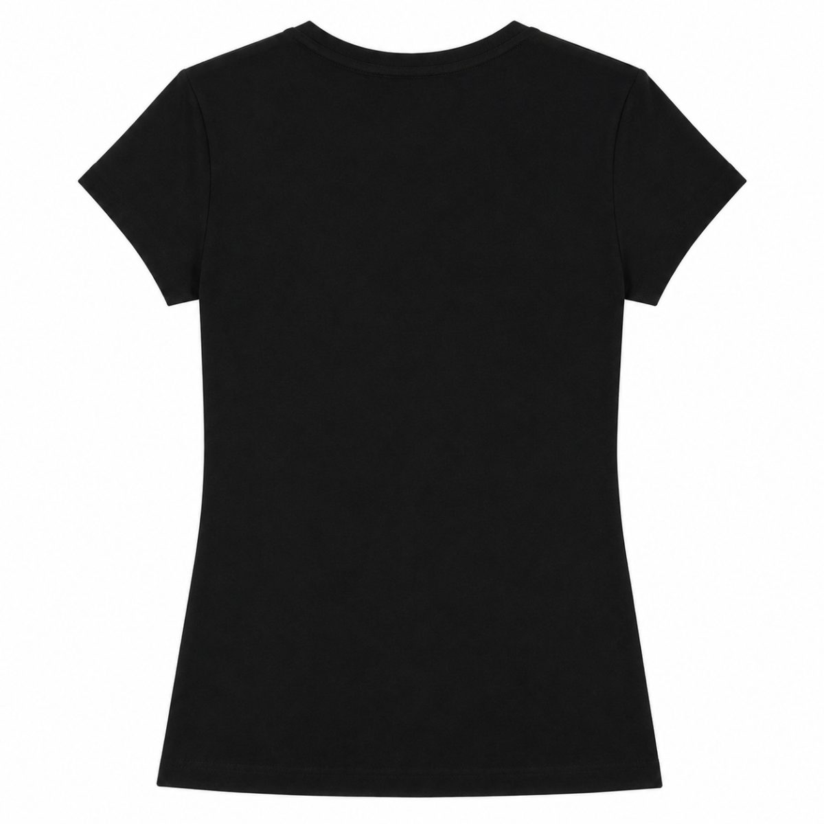 Polera Negra Con Logo Frontal De Brillos Rosados - Imagen 2