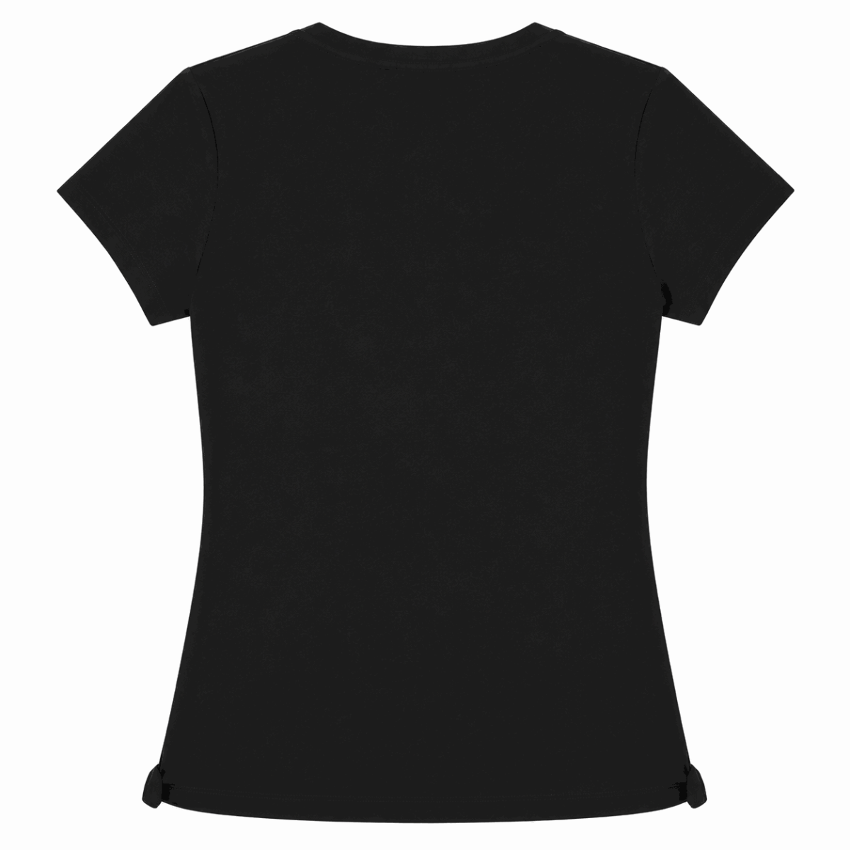 Polera Negra Con Pedrería En Cuello Y Mangas - Imagen 2