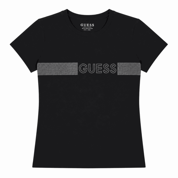 Polera Negra Con Brillos Frontales