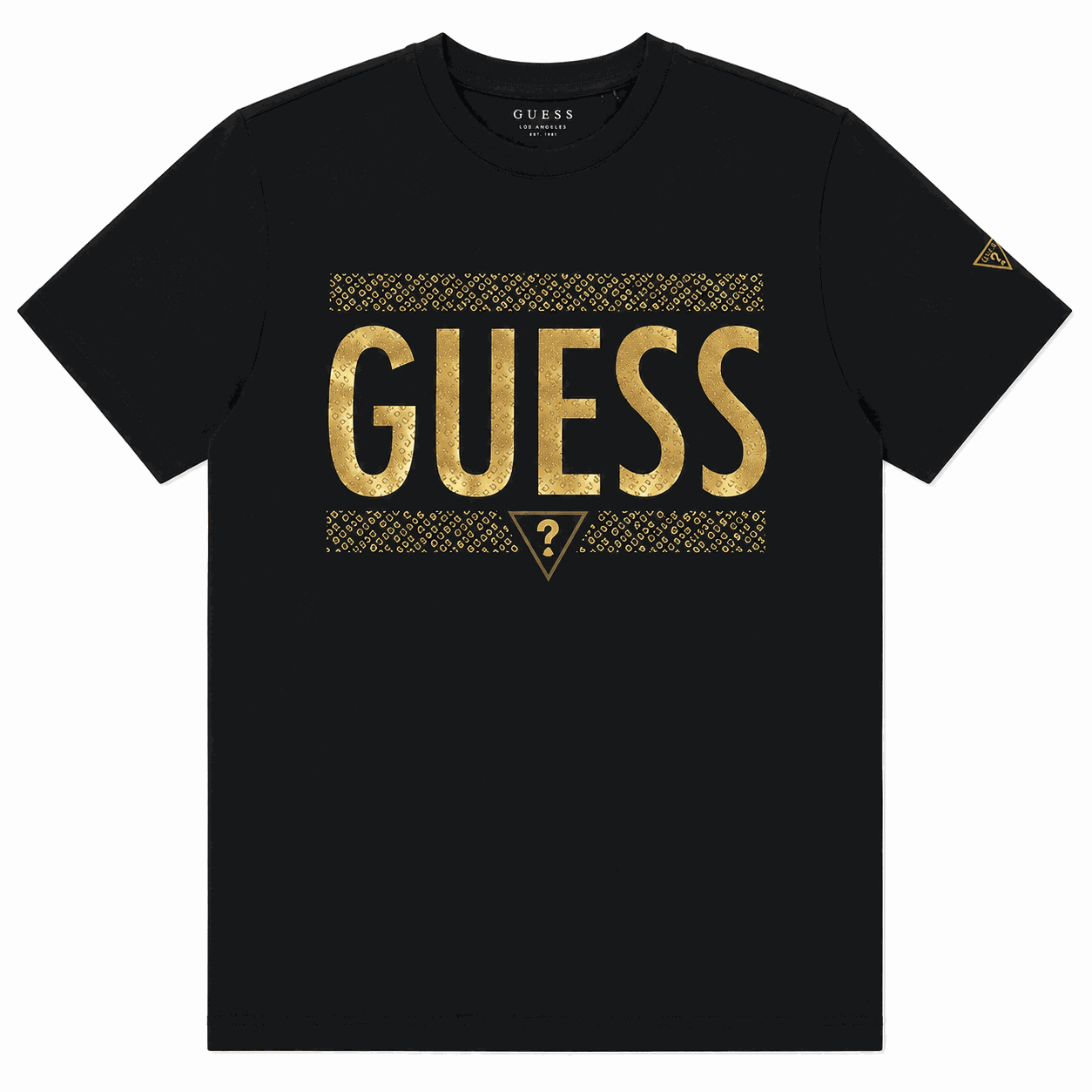 Polera Guess Negra Con Dorado Polera Negra Con Logotipo Dorado - Imagen 1