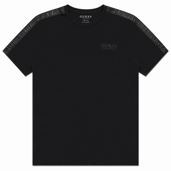 Polera Negra Con Letras Engomadas