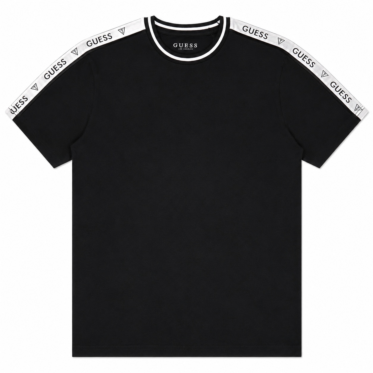 Polera Guess Negra Franja Blanca Polera Negra Con Franja Blanca - Imagen 1