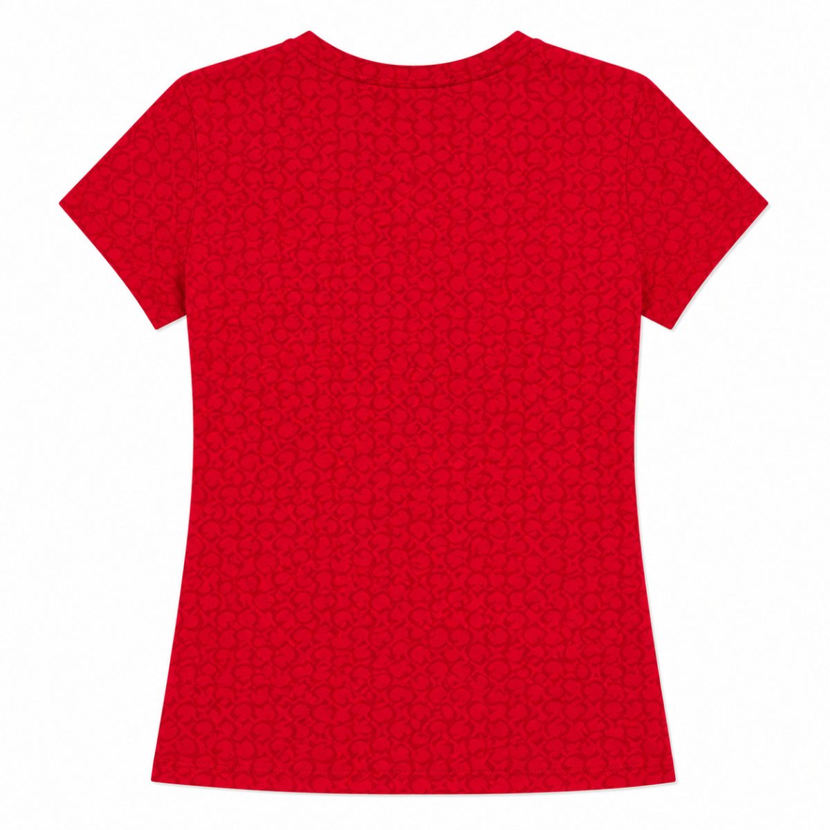 Polera Monograma Rojo Con Logo Negro - Imagen 2