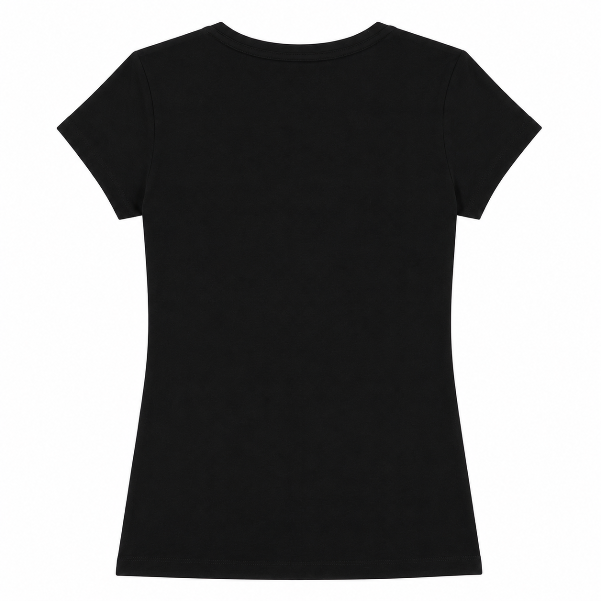 Polera Negra Con Logo Cuadro En Animal Print - Imagen 2
