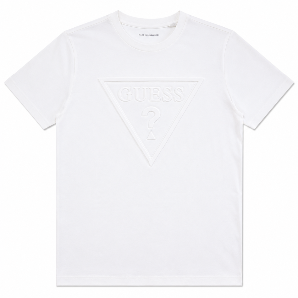 Polera Blanca Con Logo Centro 3D Blanco
