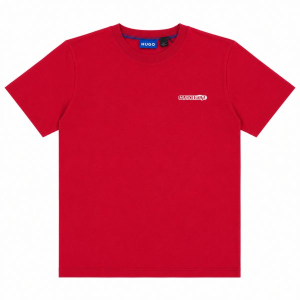 Polera Roja Con Estampado En La Espalda