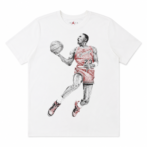 Polera Blanca Con Estampado Grande