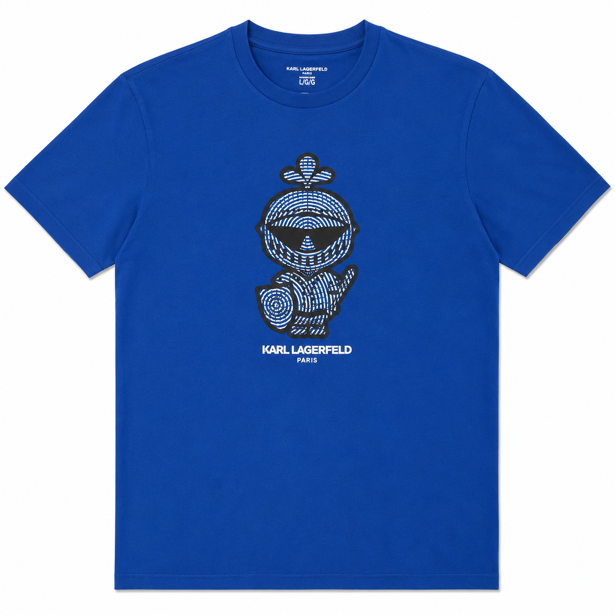 Polera KL Azul con logo soldado negro y celeste Polera Azul Con Logo Soldado Negro - Imagen 1