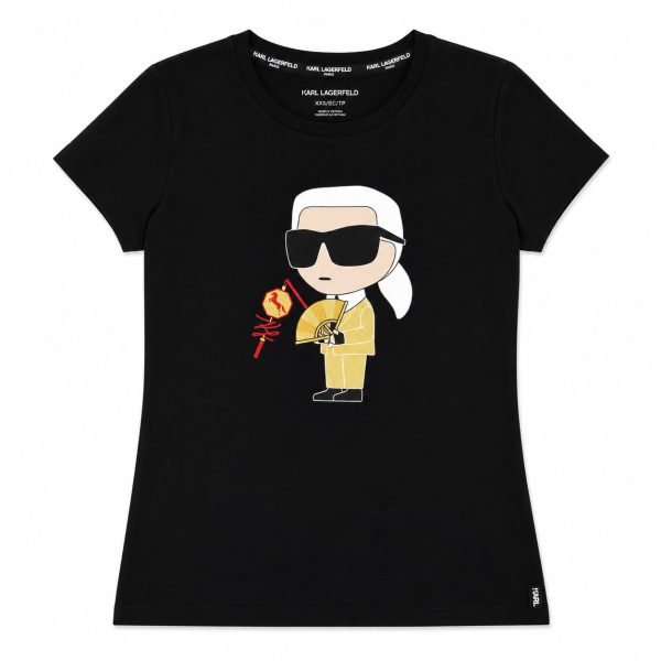 Polera Negra Con Estampado