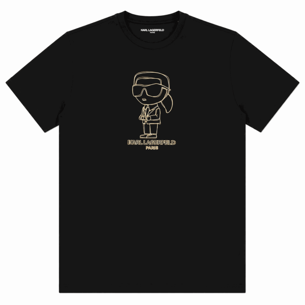 Polera Negra Con Icónico Logotipo Frontal