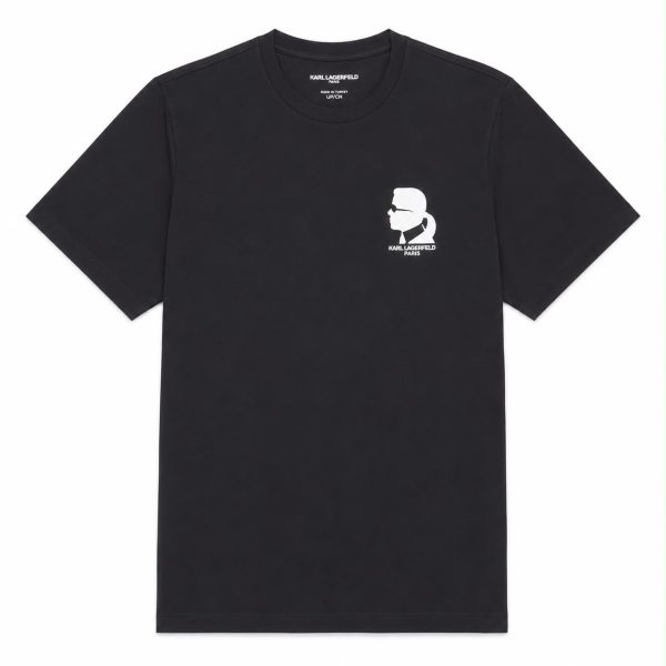 Polera Negra Con Mini Logo Al Costado