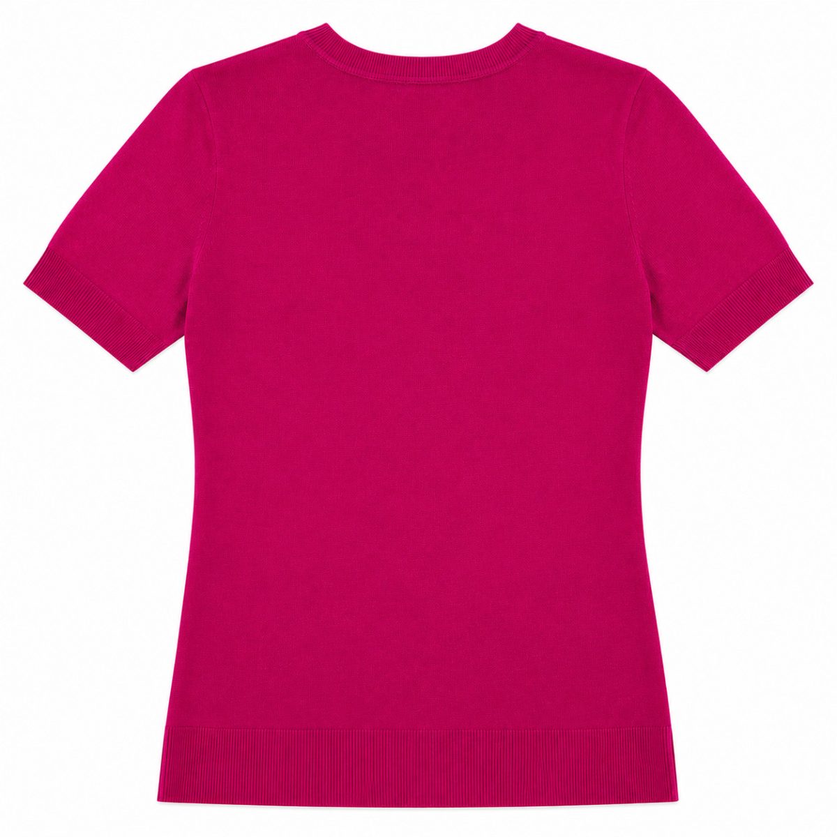 Polera De Hilo Fucsia Con Logo De Brillos - Imagen 2