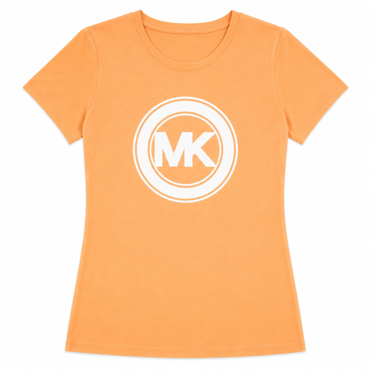 Polera Michael Kors Naranjo Polera Naranja Con Logo Blanco Engomado - Imagen 1