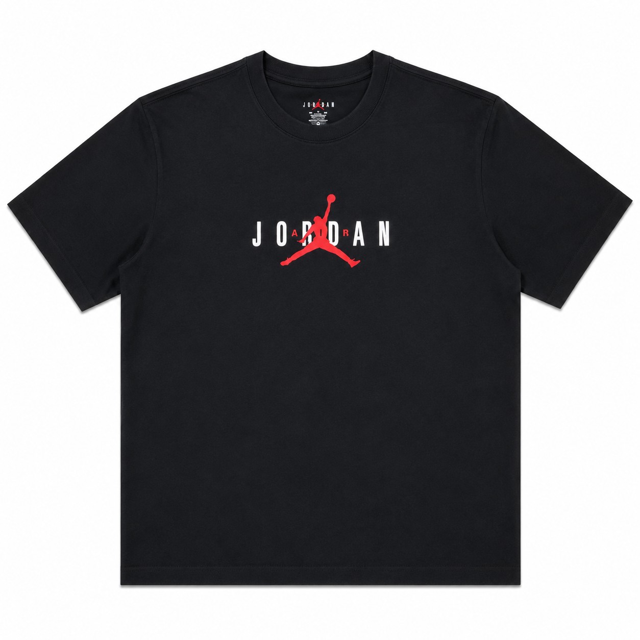 Polera Negra Jordan Logo Frontal Polera Negra Con Logotipo Frontal - Imagen 1