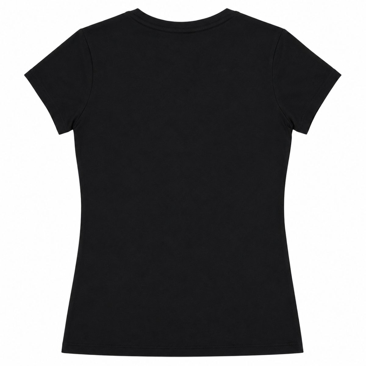 Polera Negra Con Logo En Relieves Con Brillos - Imagen 2
