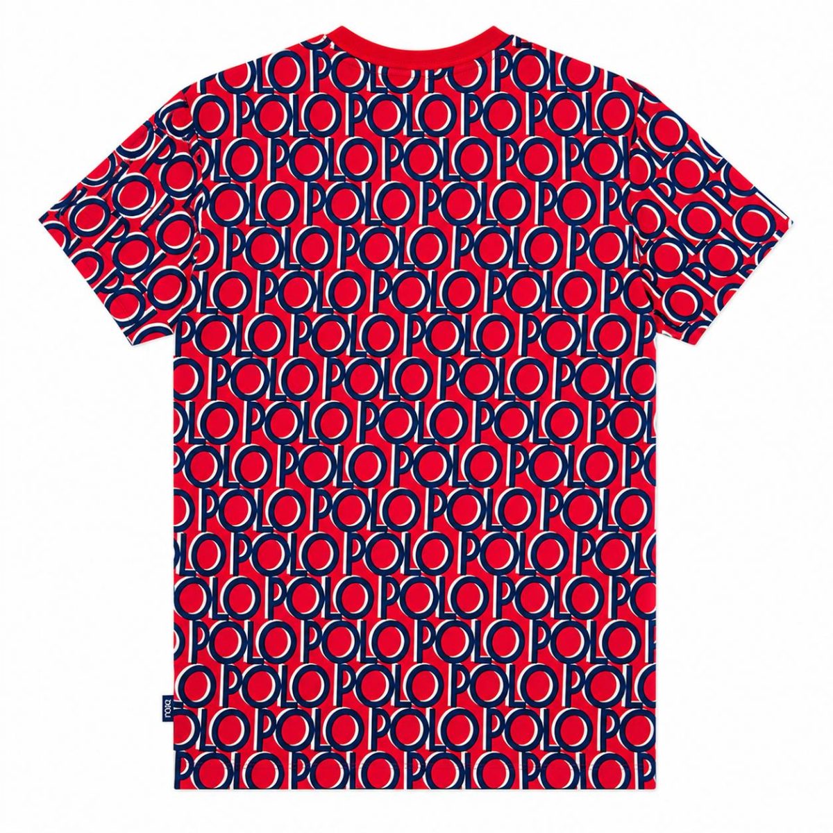 Polera Roja Con Monograma Azul - Imagen 2