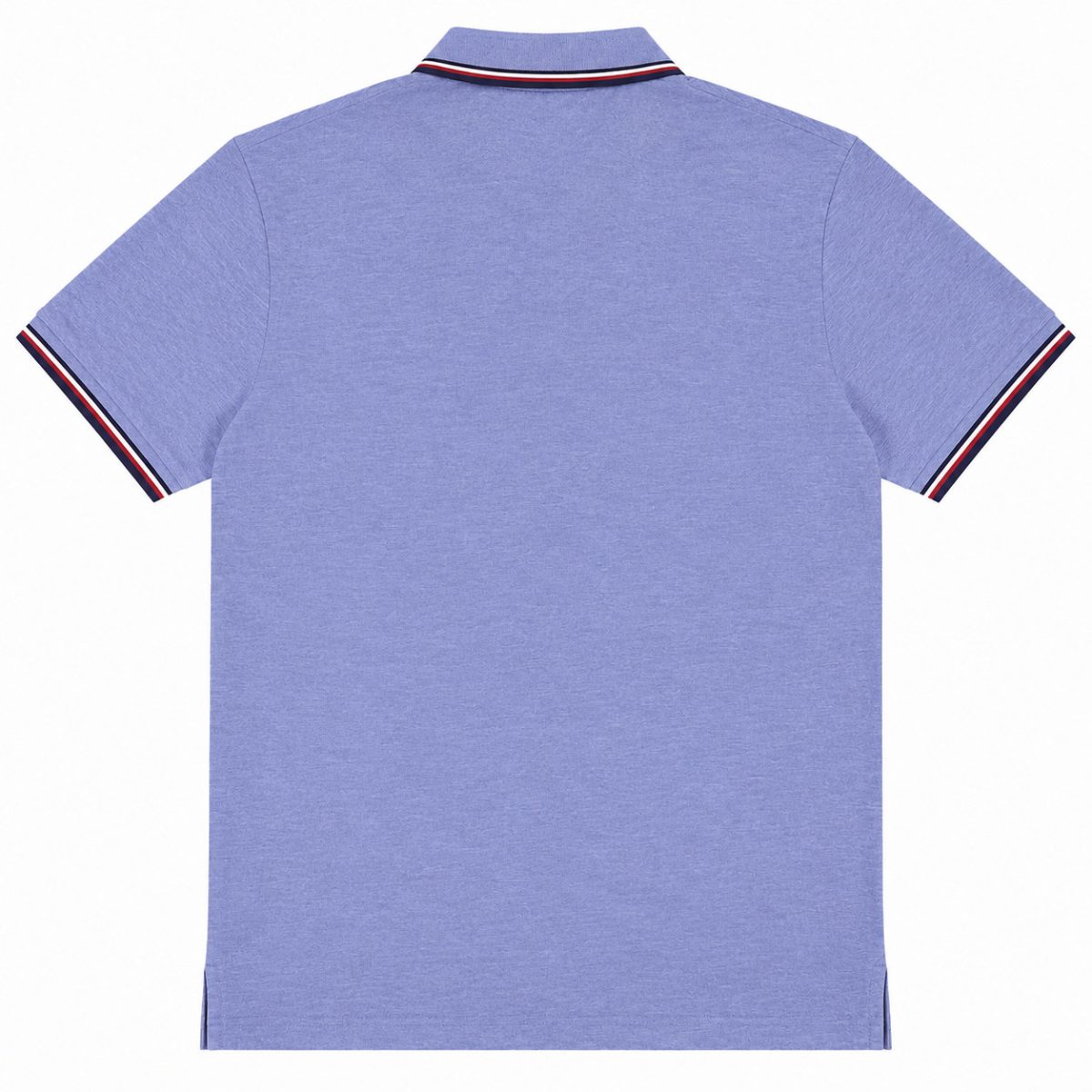 Polera Celeste Jaspeado Con Cuello Y Botones - Imagen 2