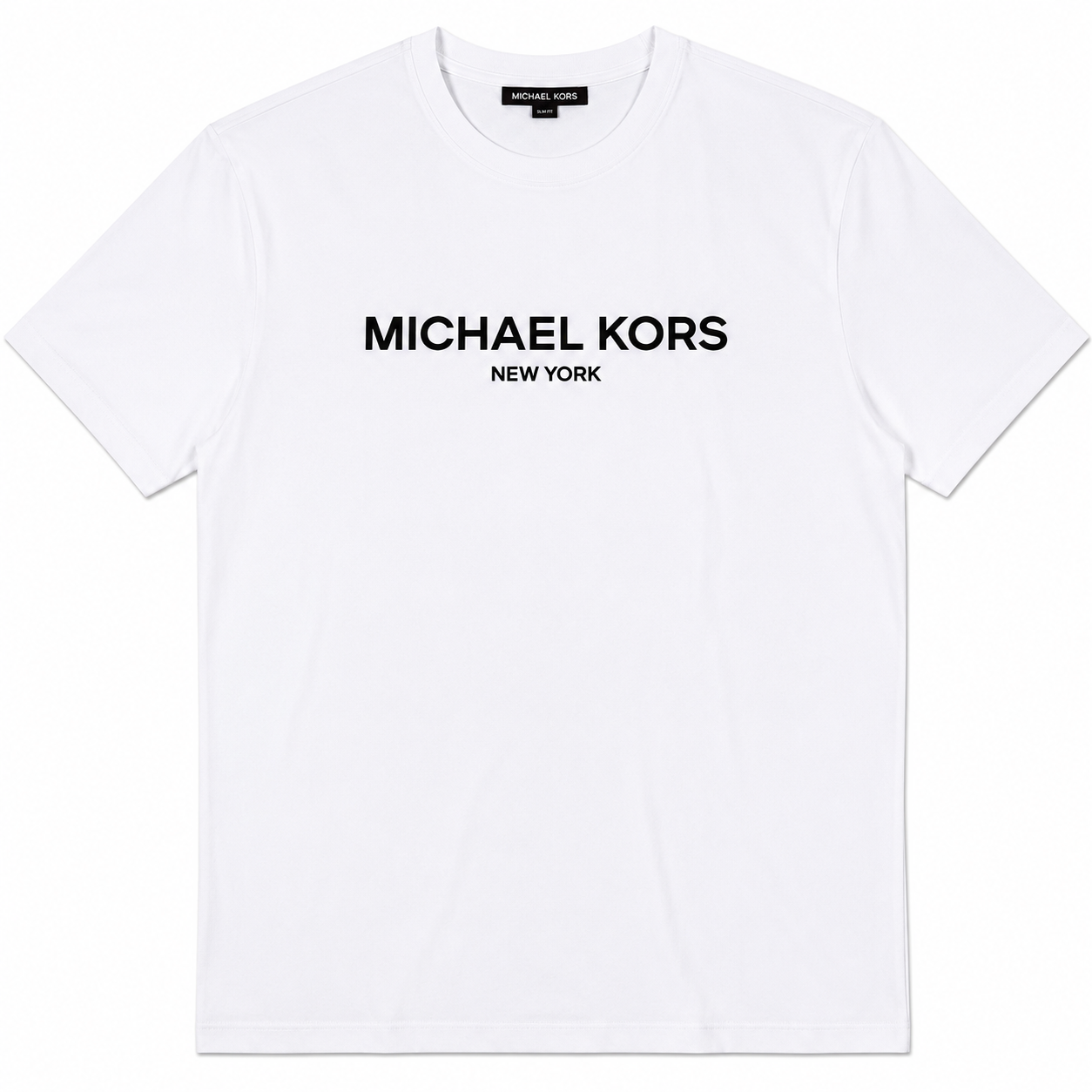 Polera blanca con logo letras negras Polera Blanca Con Logo En Letras Negras - Imagen 1