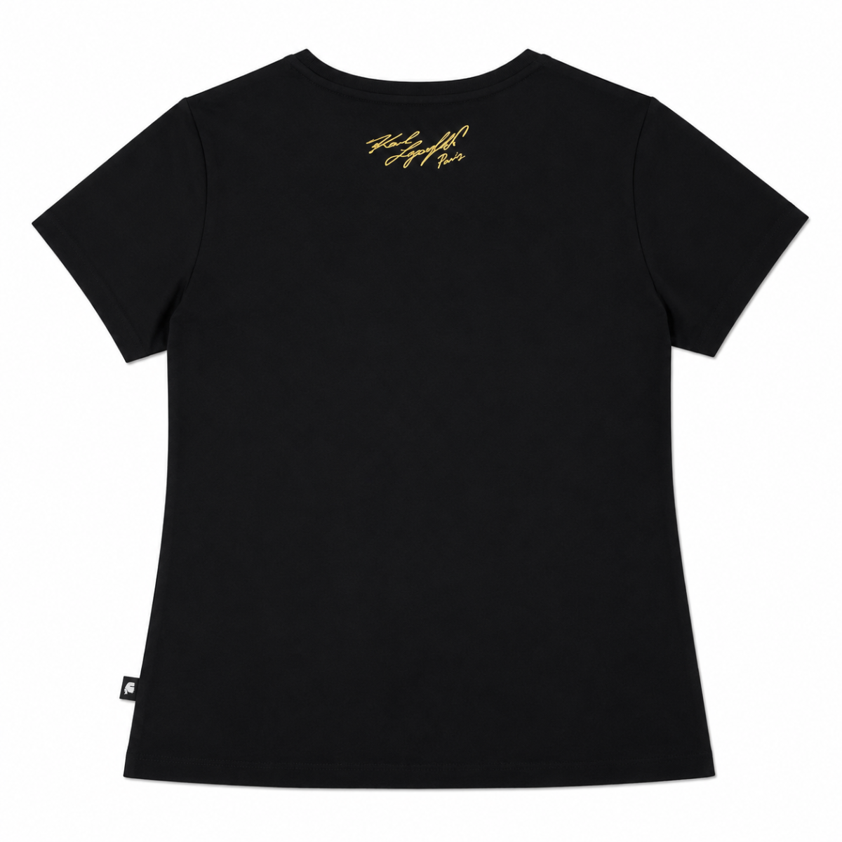 Polera Negra Con Logo De Rosas Doradas - Imagen 2