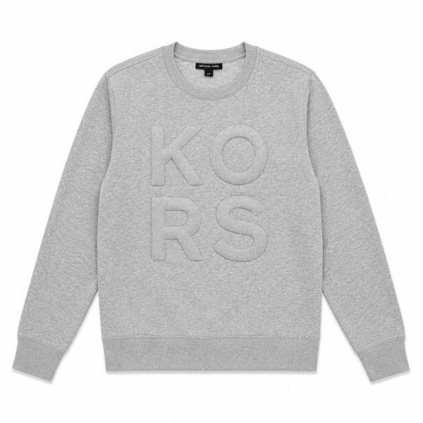 Polerón Gris Con Logotipo En Relieve