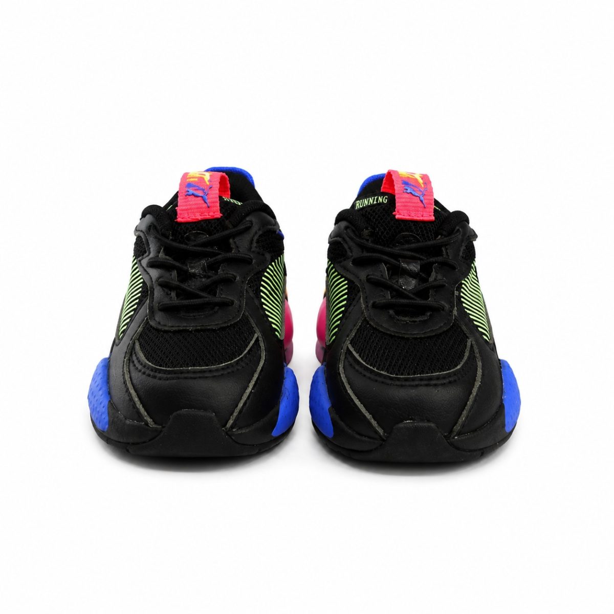 Zapatilla Deportiva Negra Con Detalles En Colores - Imagen 2