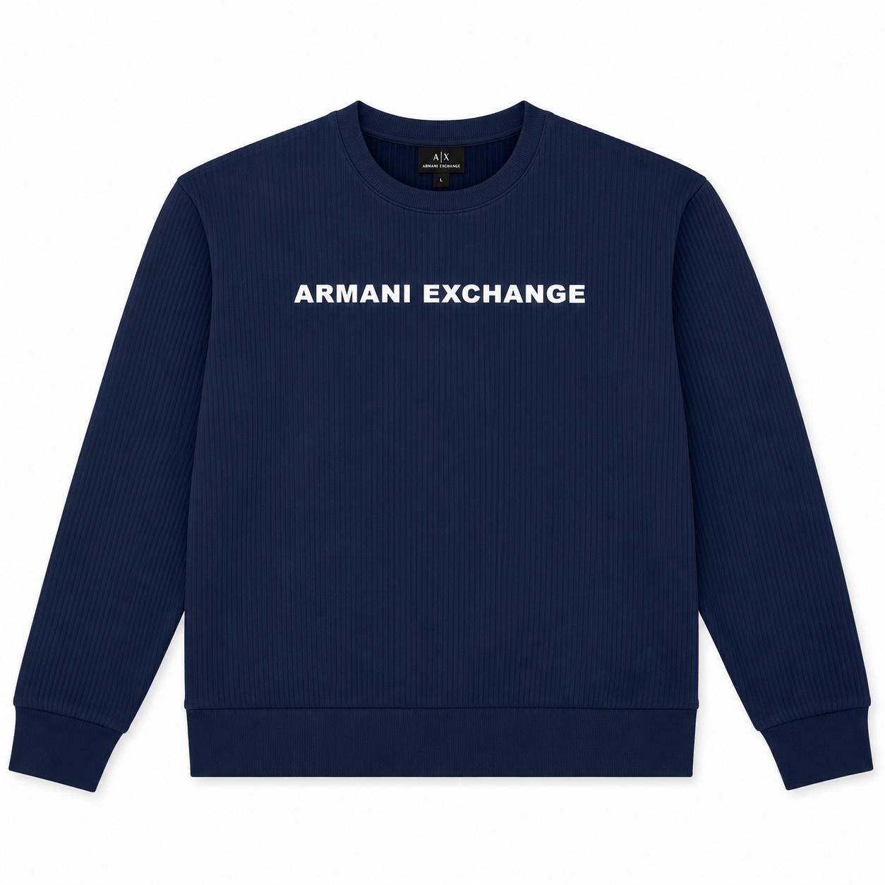 Sweater Armani Exchange Azul Marino Sweater Azul Marino Con Logo Frontal - Imagen 1