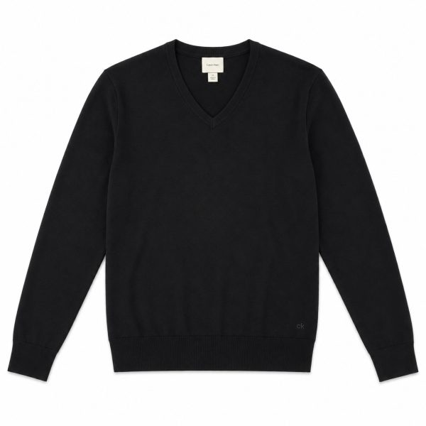 Sweater Negro De Cuello V