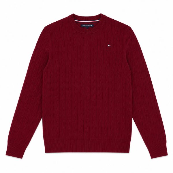 Sweater Burdeo De Cuello Redondo