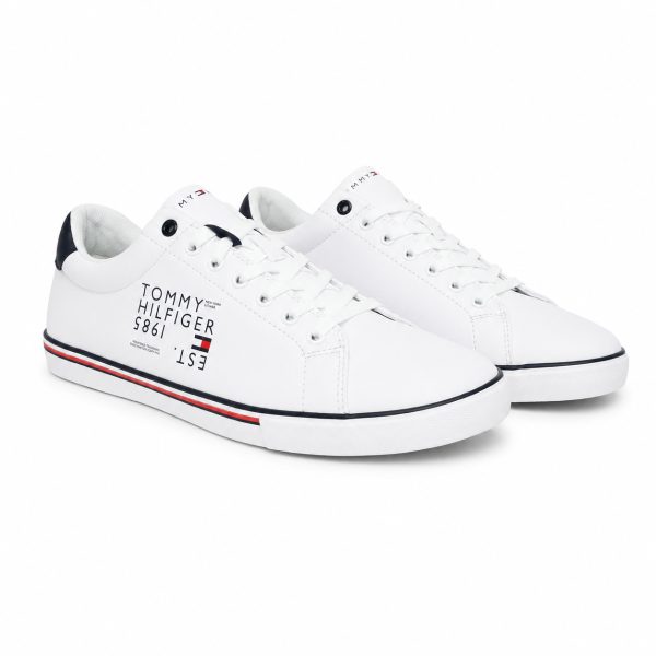 Zapatilla Básica Blanca Con Logo Lateral