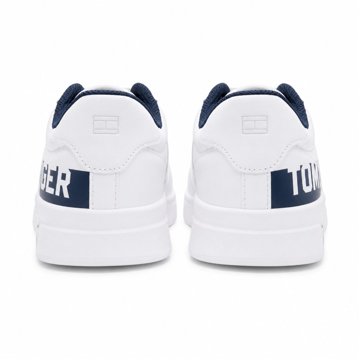 Zapatilla Casual Blanca Con Logo Lateral Azul Marino - Imagen 4