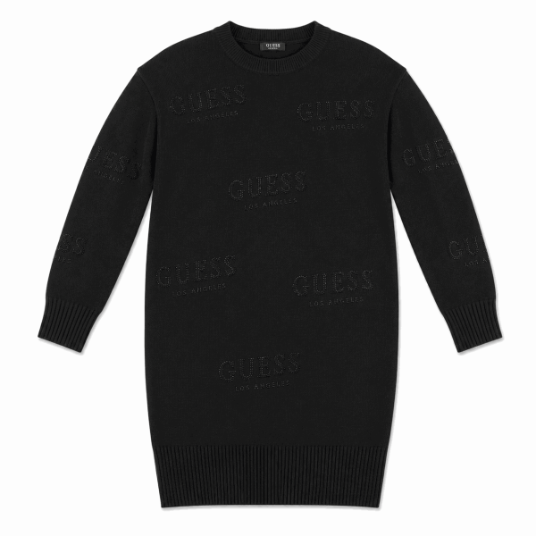 Vestido Tipo Sweater Con Logotipo De Strass