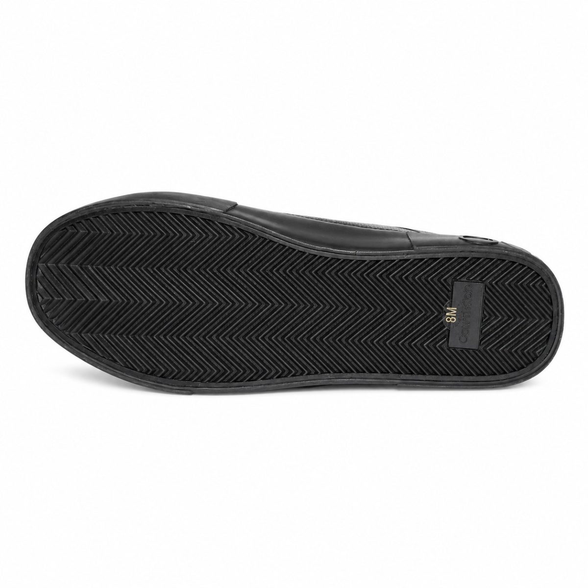 Zapatilla Básica Negra De Cuero - Imagen 6