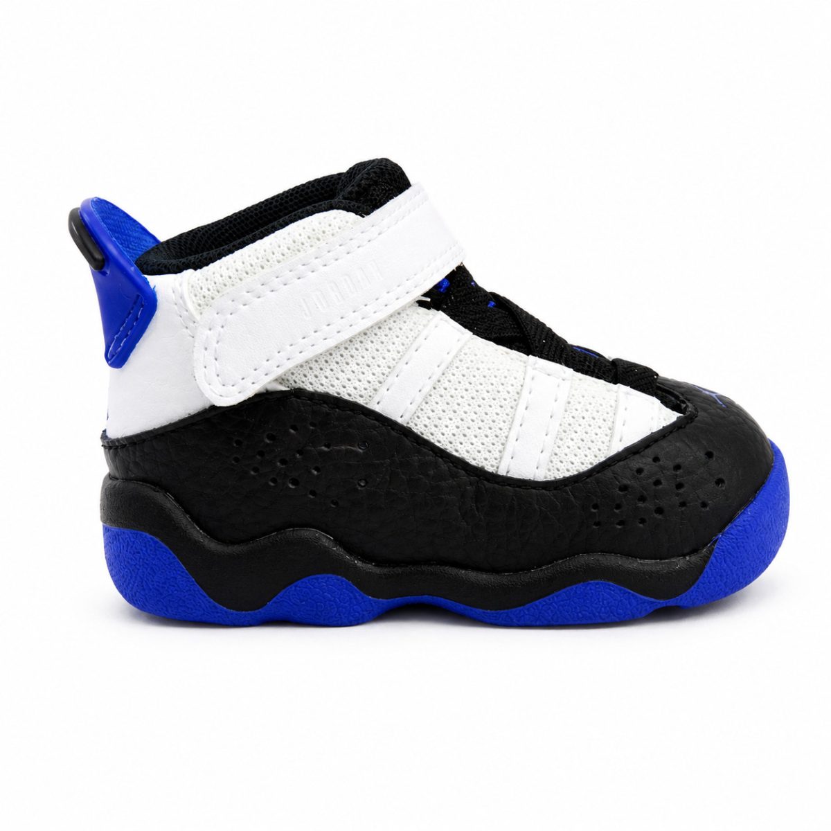 Zapatilla Deportiva Blanca Con Detalles Azul y Negro De Media Caña - Imagen 5
