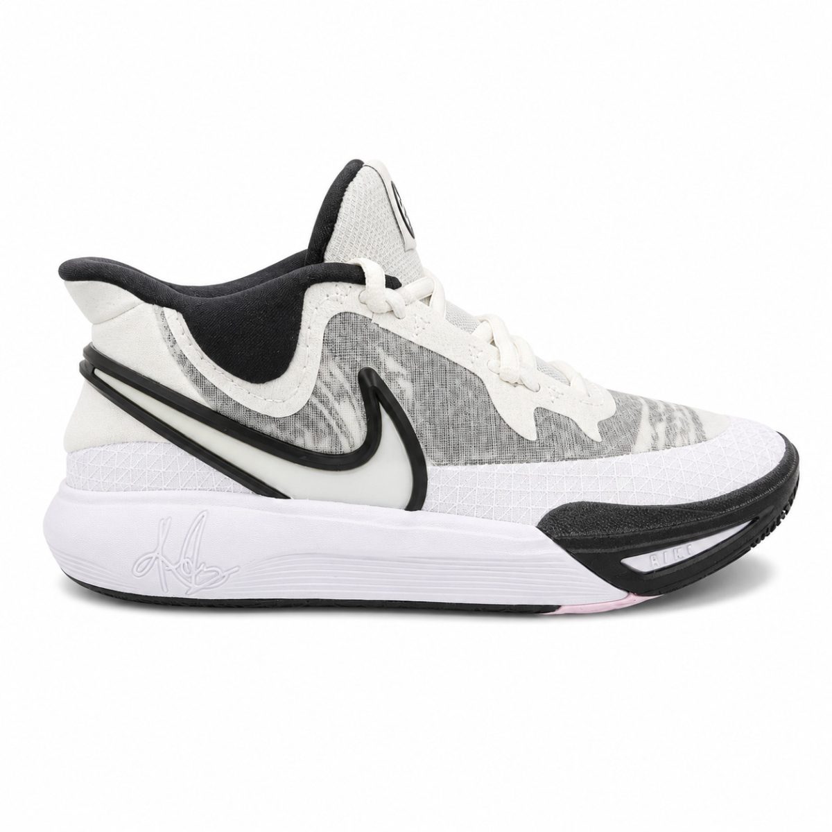 Zapatilla Deportiva Blanca Con Detalles Gris y Negro - Imagen 3