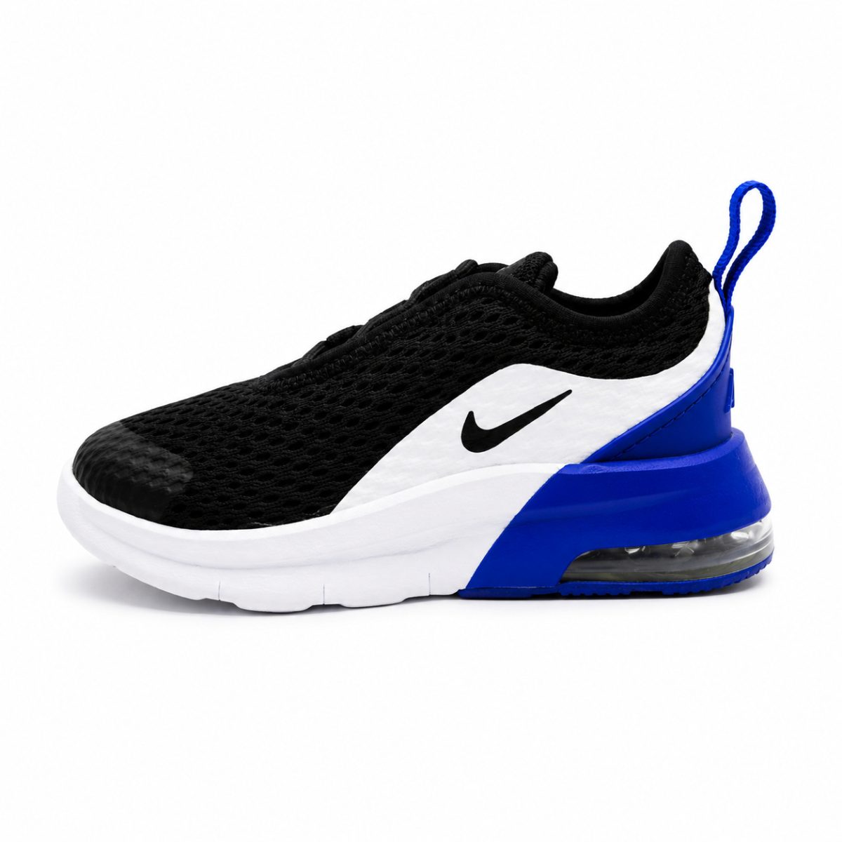 Zapatilla Deportiva Negra Con Detalles Azul Con Aire En La Suela - Imagen 5
