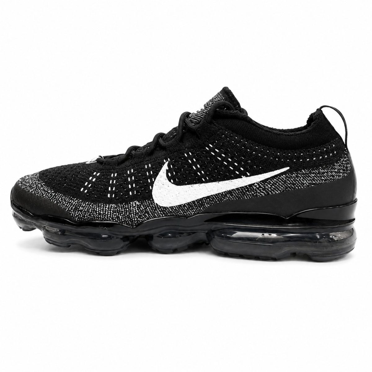 Zapatilla Deportiva Negro - Blanco Tejida - Imagen 5