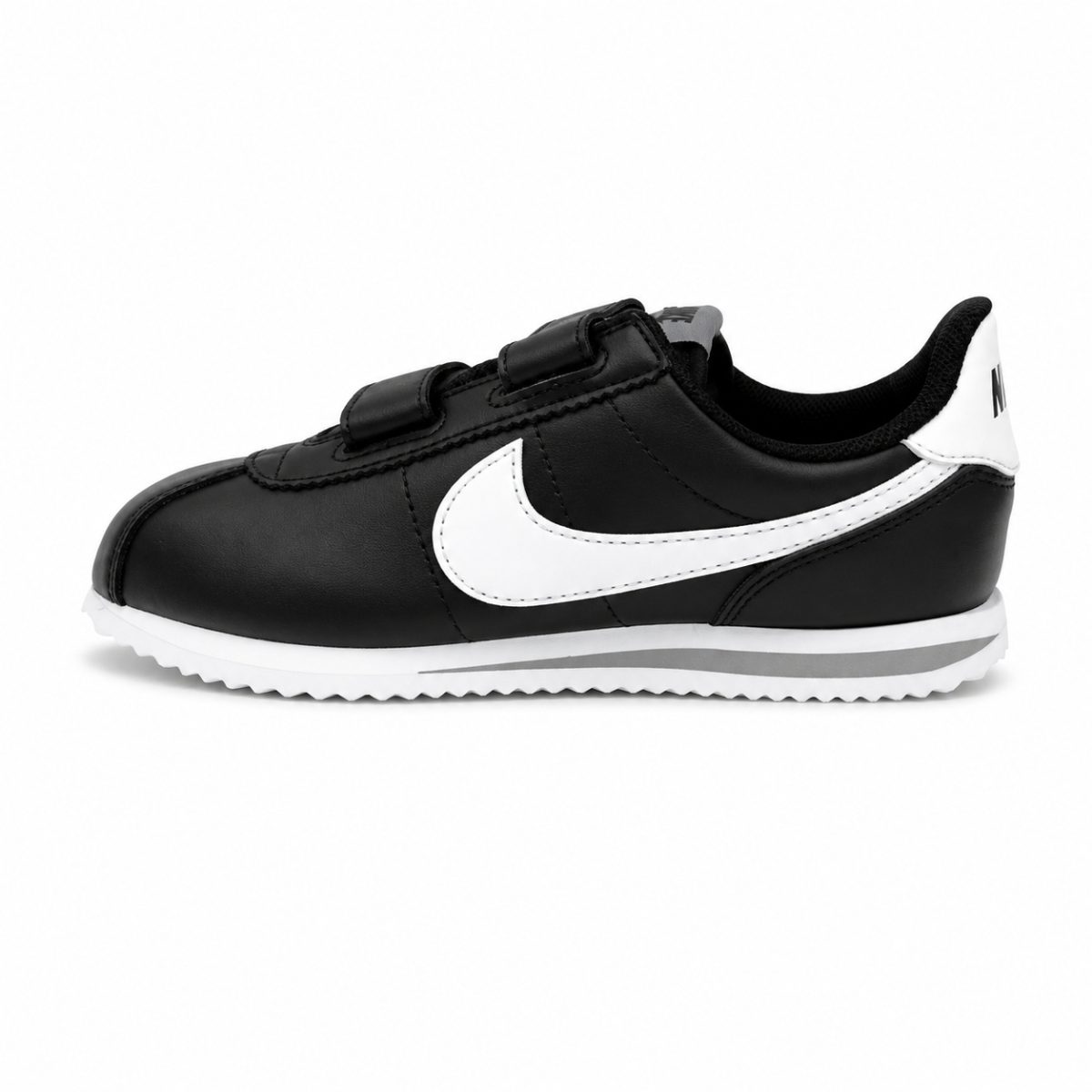 Zapatilla Urbana Clásica Negro - Blanco Con Doble Velcro - Imagen 5