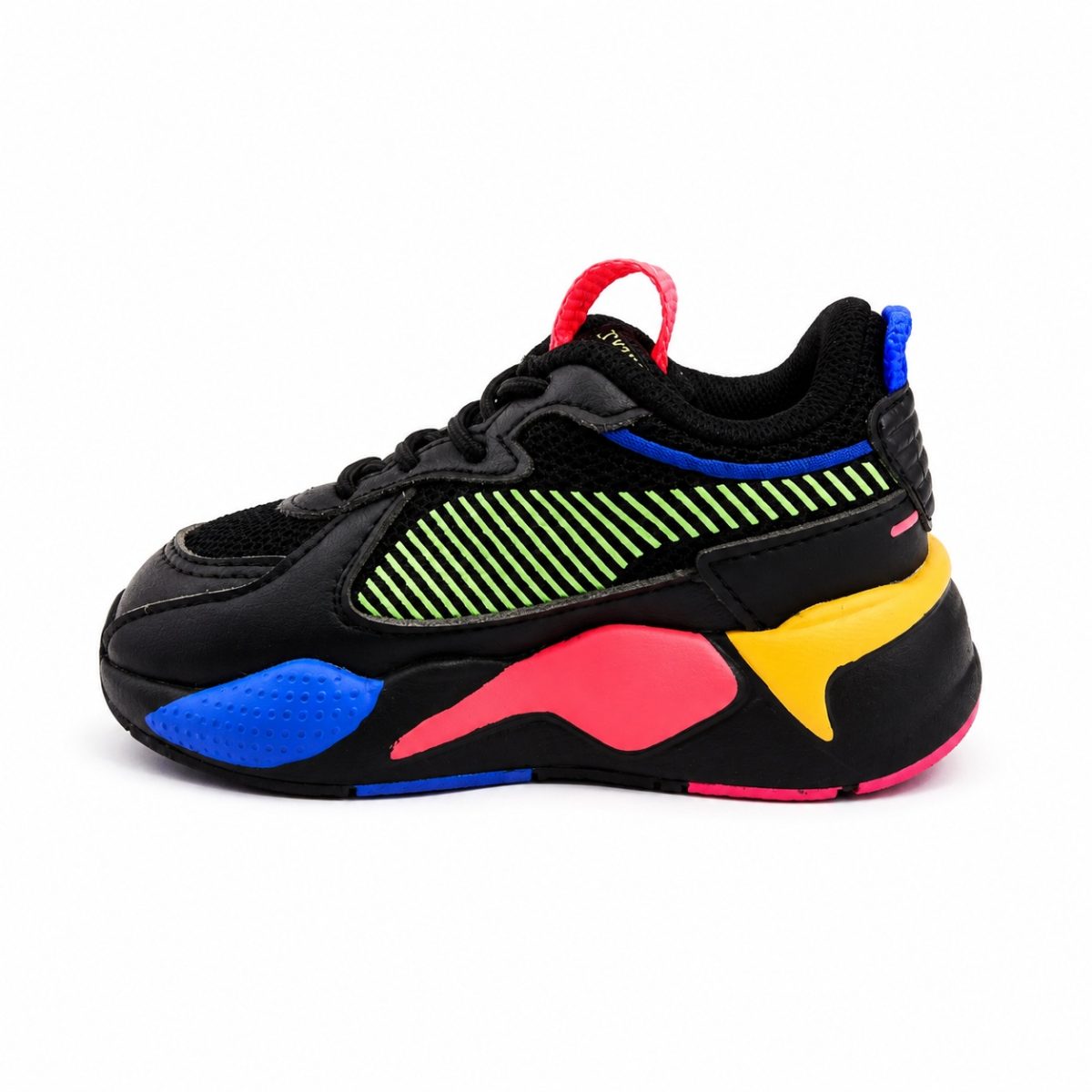 Zapatilla Deportiva Negra Con Detalles En Colores - Imagen 5
