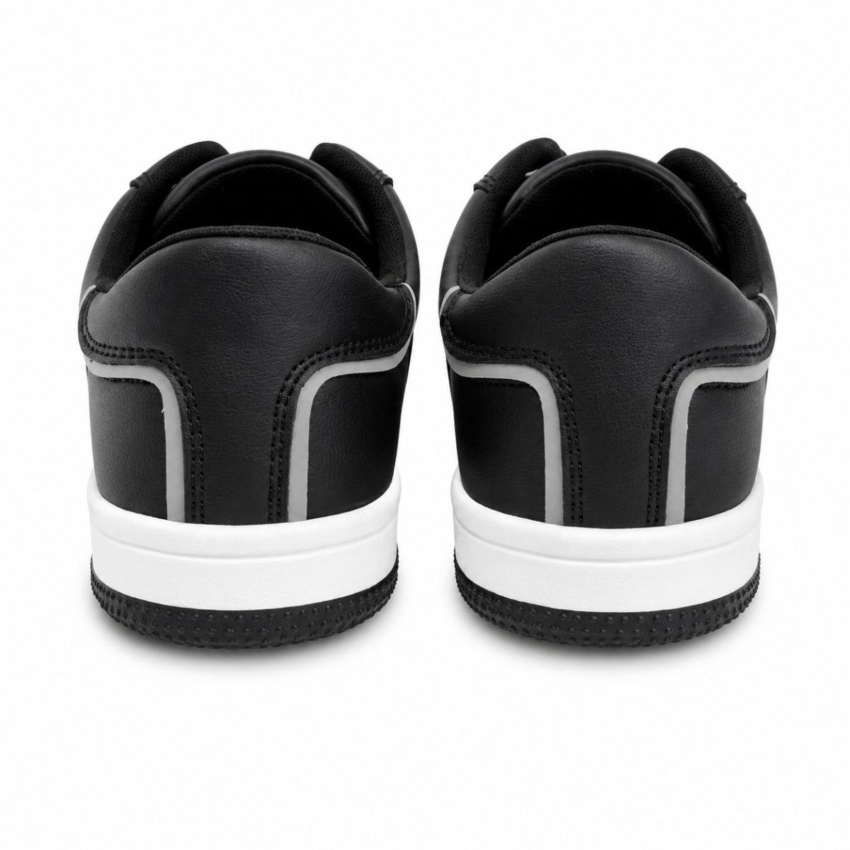 Zapatilla Casual Básica Negra De Suela Blanca - Imagen 4
