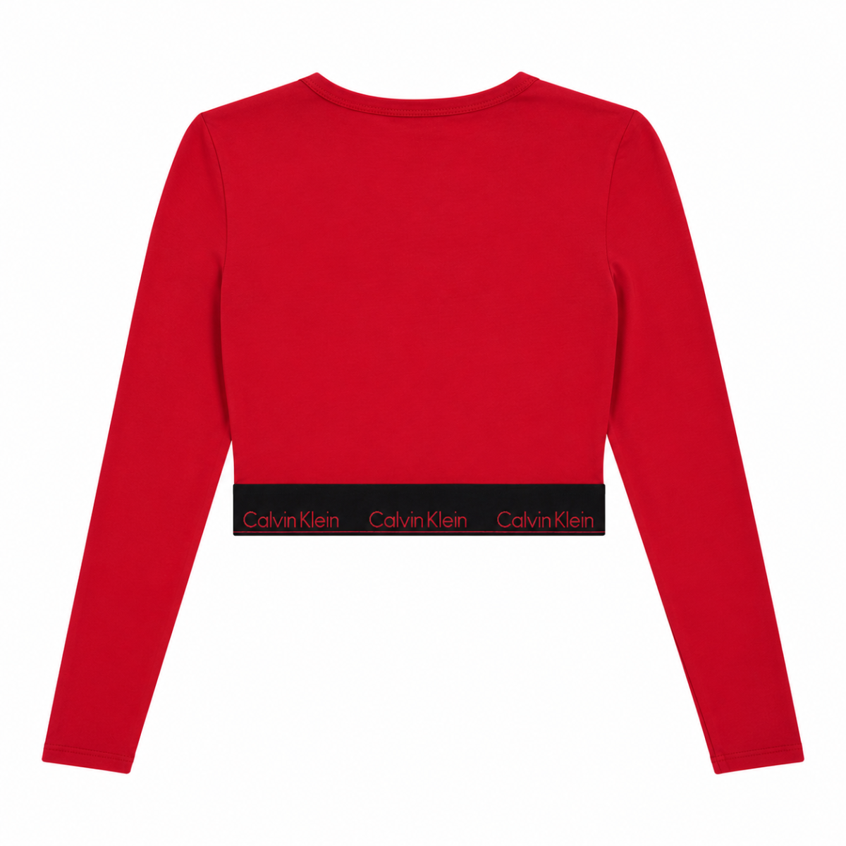 Polera Manga Larga Roja Con Logo En Pretina Negra - Imagen 2