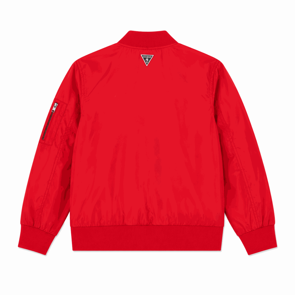 Chaqueta Bomber Roja Con Detalles Negros - Imagen 2