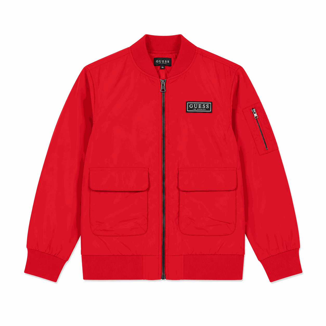 Bomber Guess Roja Chaqueta Bomber Roja Con Detalles Negros - Imagen 1