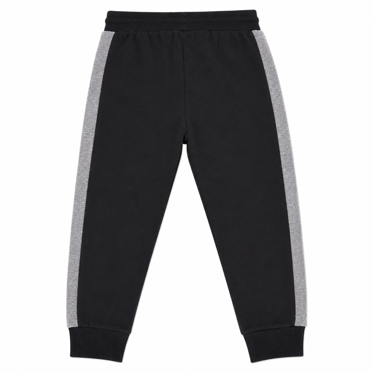 Pantalon De Buzo Negro Jaspeado Con Gris - Imagen 2