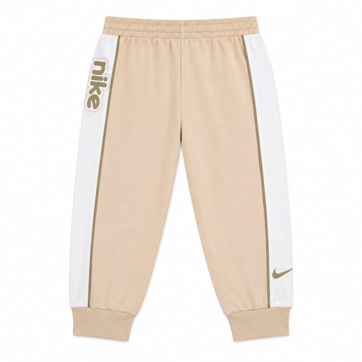 Conjunto Beige Con Blanco Polerón Con Cierre Y Jogger - Imagen 4