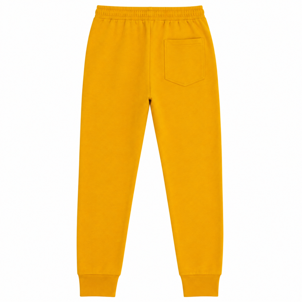 Pantalon De Buzo Amarillo Mostaza Con Logo En Letras Negras - Imagen 2