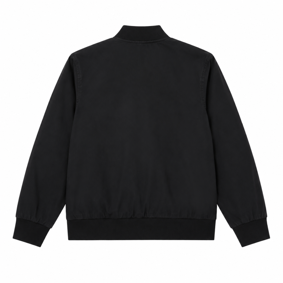 Chaqueta Bomber Negra Con Bolsillos Frontales - Imagen 2