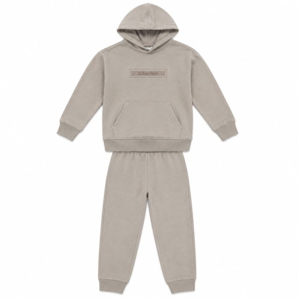 Conjunto Café Claro Polerón Tipo Canguro Y Jogger