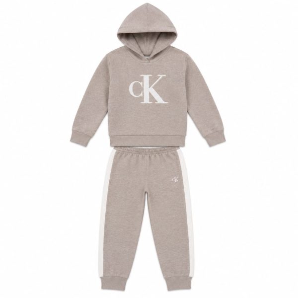 Conjunto Café Claro Polerón Tipo Canguro Y Buzo Jogger